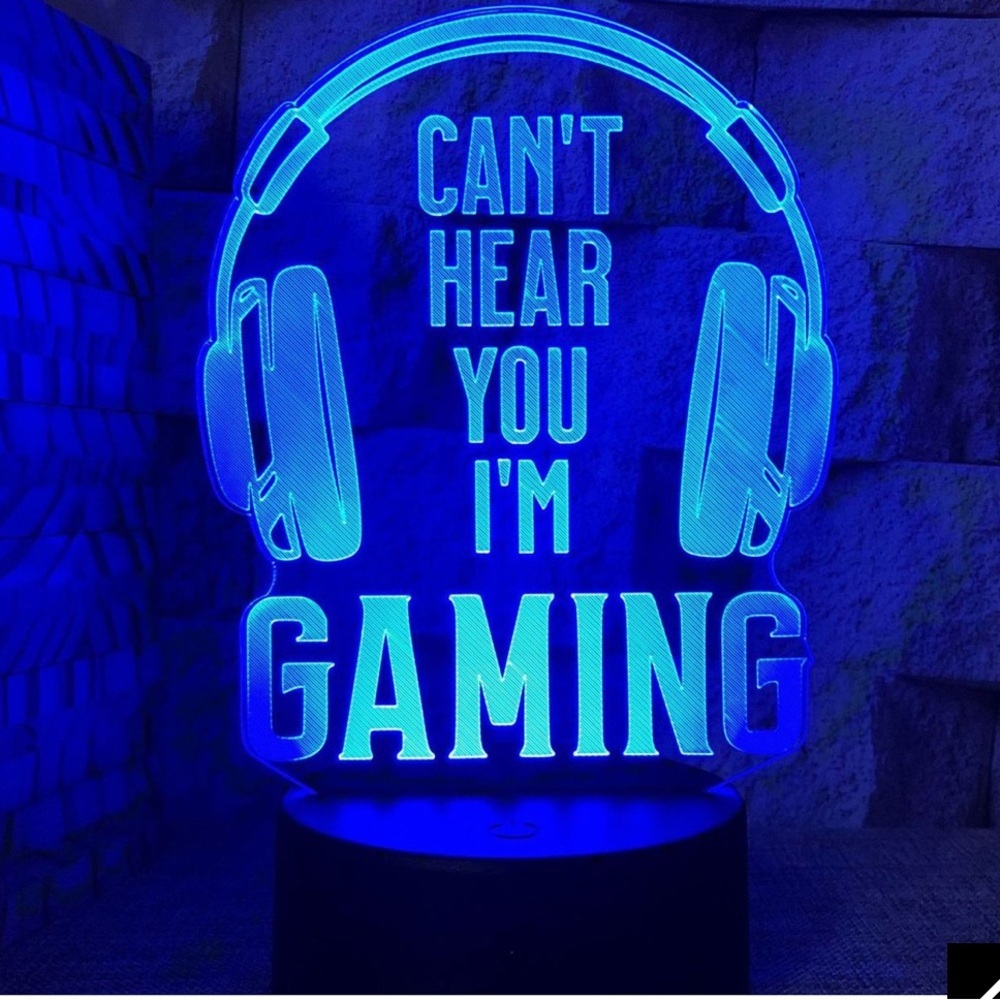 Blue Gaming LED Sign
